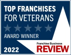 Franchise Business Review Logo - Top Franchises For Veterans Satisfaction Award 2022