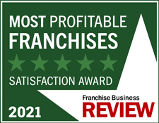 Franchise Business Review Logo - Most Profitable Franchises Satisfaction Award 2021